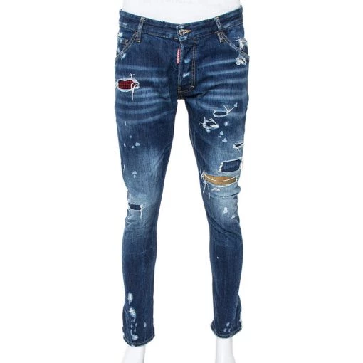 Dsquared2 Blue Distressed Denim Patched Classic Kenny Twist Jeans M For Men 7 Dsquared2 Blue Distressed Denim Patched Classic Kenny Twist Jeans M For Men -Cheap Dsquared2 Store luxury men dsquared2 used clothes p349128 006
