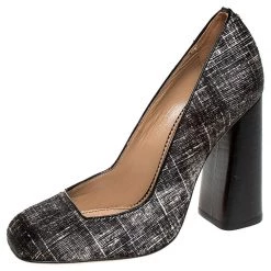 Cheap Dsquared2 Store 33 DSquared2 Black/White Pony Hair Block Heel Pumps Size 38 For Women